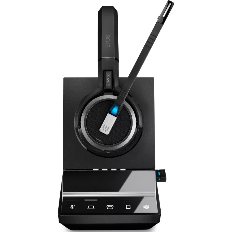 EPOS IMPACT SDW 5066T - Headset-System - On-Ear - DECT - Wireless, Kabelgebunden - Schwarz - Zertifiziert für Microsoft Teams, Optimiert für UC (1001039)