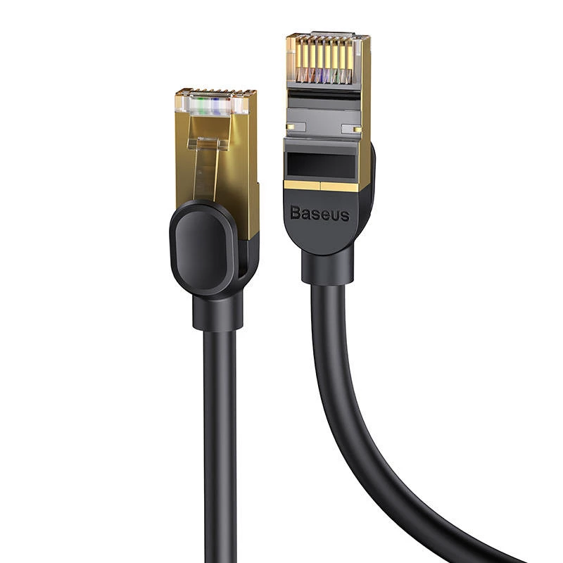 Baseus Ethernet RJ45, 10Gbps, 1m Netzwerkkabel (schwarz)