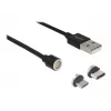 USB-Kabel DeLOCK 85723 USB 2.0 1,1 m USB A USB C/Micro-USB B Schwarz