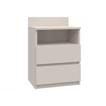 Nachttisch Top e shop Malwa mit 2 Schubladen, 40×32×59 cm, Kaschmir-Finish