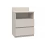 Nachttisch Top e shop Malwa mit 2 Schubladen, 40×32×59 cm, Kaschmir-Finish