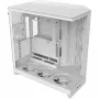 PC Midi Tower Gehäuse NZXT H9 Flow RGB+ — Weiß, unterstützt ATX/EATX/Micro-ITX, gehärtetes Glas, 3x140 mm vorne + 1x120 mm hinten Lüfter