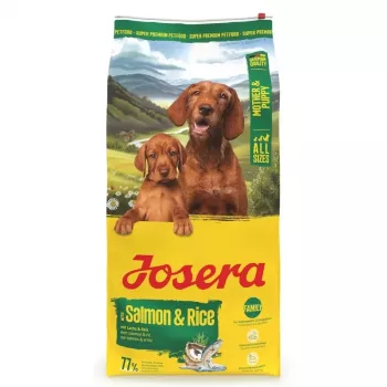 Trockenfutter für Hunde JOSERA Mother & Puppy Salmon & Rice 12,5 kg — Alleinfuttermittel für Welpen, 30 % Protein, 22 % Fett