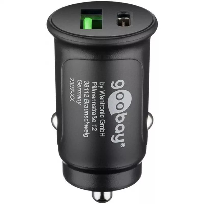 Goobay 59521 Mobiles Ladegerät Universal Schwarz Zigarettenanzünder Schnellladung Auto