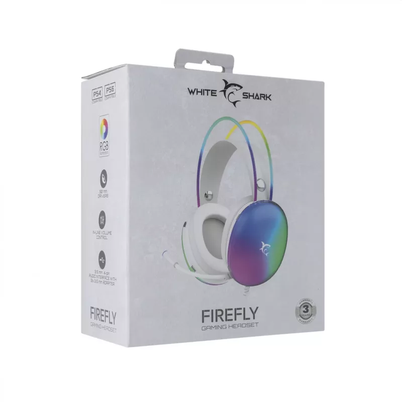 Kopfhörer White Shark GH-2342 Firefly Weiß