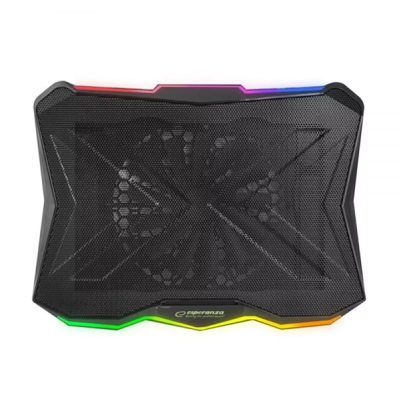 Laptop-Kühlpad ESPERANZA EGC110 für 17 Zoll (43,2 cm), 1 Lüfter 18 cm, 800 U/min, 63 CFM, USB 2.0, schwarz