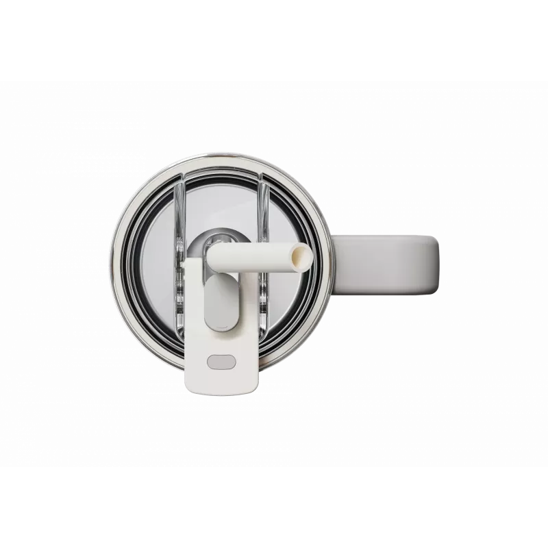 Thermo-Strohhalm-Becher Xiaomi Straw Mug White 1 L — Edelstahl-Innenraum, auslaufsicher, 240×132×97 mm