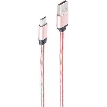 USB-Kabel ShiverPeaks BS14-11002 1m USB A Micro-USB B Roségold