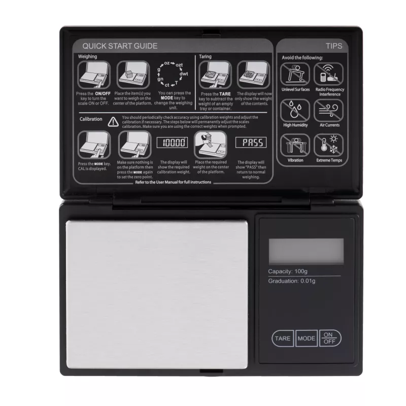 Adler | Präzisionswaage | AD 3176 | Maximale Tragfähigkeit 0,1 kg | Schwarz
