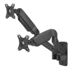 Maclean Wandhalterung für zwei Monitore, 17-32'', max. 9 kg, mechanische Feder, MC-988