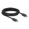 Delock - DisplayPort-Kabel - DisplayPort (M) zu DisplayPort (M) - DisplayPort 2,0 - 1,0m - Unterstützt 10K 60 Hz (10.240 x 4320) - Schwarz (80261)