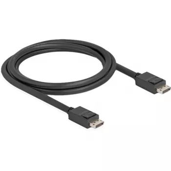 Delock - DisplayPort-Kabel - DisplayPort (M) verriegelt auf DisplayPort (M) verriegelt - DisplayPort 2.1 - 1,8 m - Unterstützt 16K 60 Hz (15.360 x 8640), bis zu 80 Gbps Datenübertragung