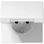 JUNG LS 1520 BFKL WW SCHUKO-Steckdose mit Klappdeckel, Weiß