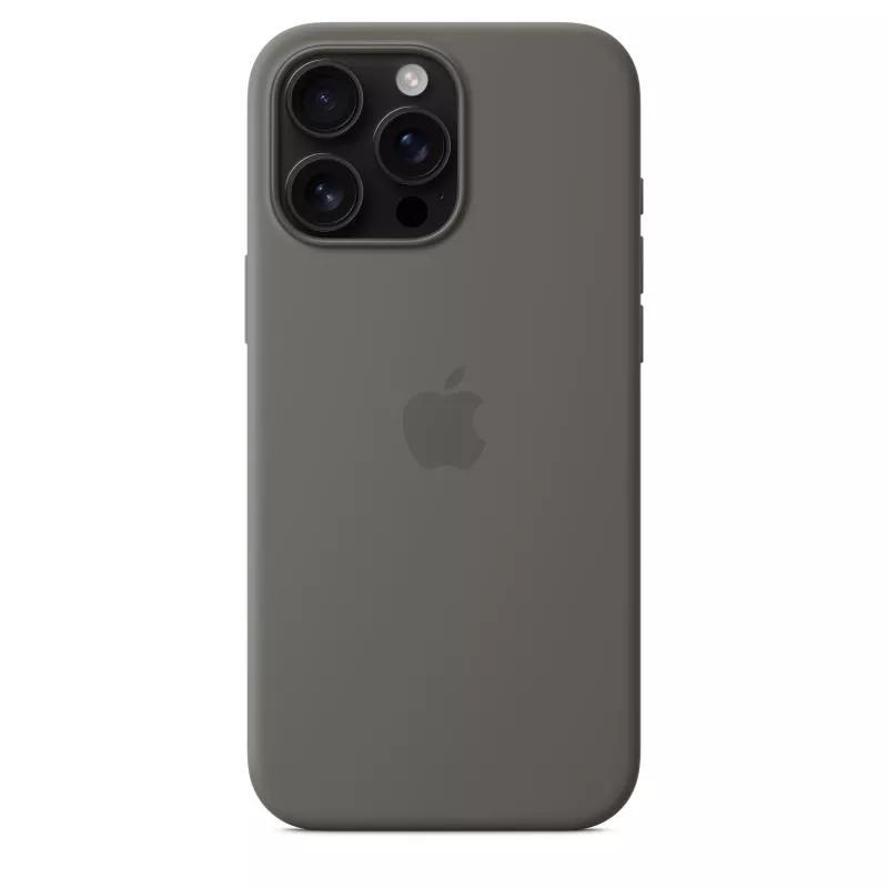 Silicone Case mit MagSafe für iPhone 16 Pro Max - Steingrau