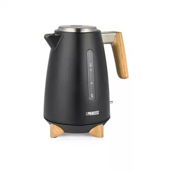 Wasserkocher Princess 1,7 L 3000 W, Edelstahlgehäuse, kabellos, beige/schwarz