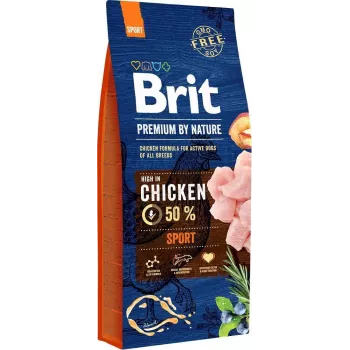 BRIT Premium by Nature Sport Chicken - Trockenfutter für Hunde - 15 kg