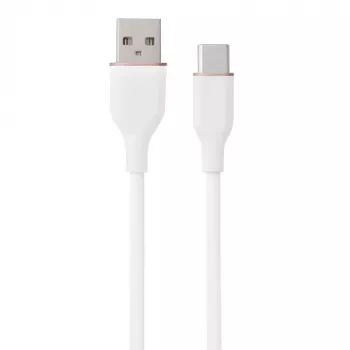 Silikonkabel USB Typ-A - Typ-C (Weiß, 3m)