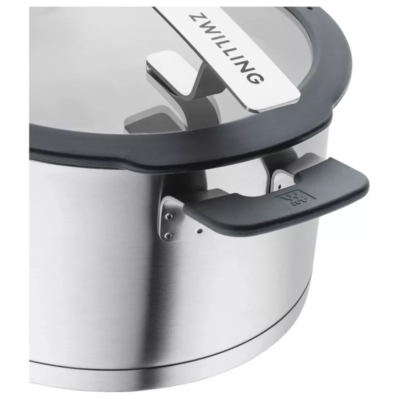 ZWILLING Edelstahl-Topfset SIMPLIFY 5-tlg. – spülmaschinen- & ofenfest, Glasdeckel, geeignet für Keramikkochfelder