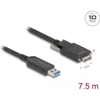 Aktives optisches Kabel DeLOCK 83212 USB 10 Gbps Typ-A auf Micro-B 7,5 m