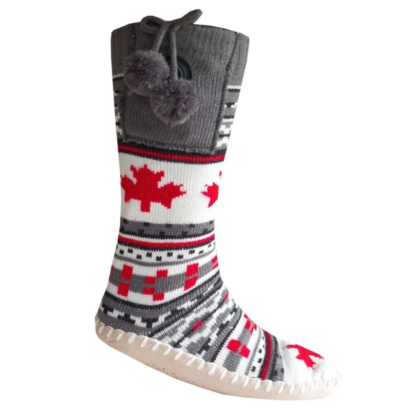 Slipper-Stiefel Glovii GQ4M Unisex – Winter, Obermaterial Polyester, synthetische Außensohle, Kohlefaser, Einheitsgröße, mehrfarbig (Grau/Rot/Weiß)