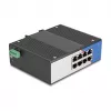 Gigabit Ethernet Switch DELOCK 80163, 8-Port RJ45 Industrie-Switch, unmanaged, Metallgehäuse