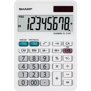Sharp EL-310W Tischrechner Finanztaschenrechner Weiß