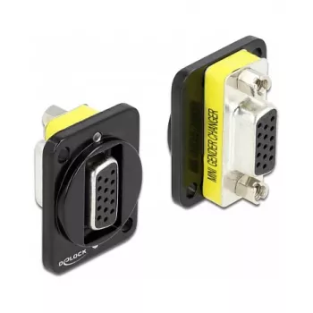 VGA Adapter DELOCK 86792 – 15-Pin Buchse auf 15-Pin Buchse, schwarz
