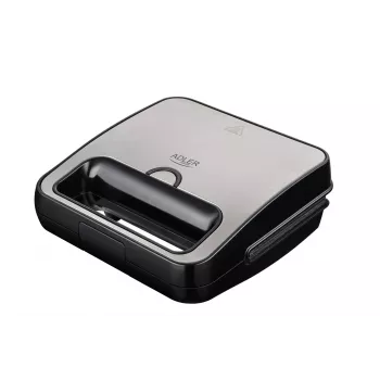 Toaster Adler AD 3079 — Einzelne Antihaftplatte, 750 W, schwarz, vertikale Aufbewahrung