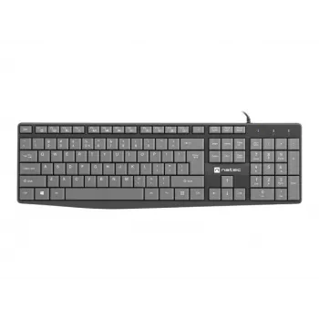 Kabelgebundene Full-Size-Tastatur NATEC NKL-1507 USB QWERTY US International Grau/Schwarz, 105 Tasten, Ziffernblock