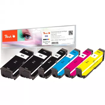 Peach 0F320142 Tintenpatrone 6 Stk. Kompatibel Standardertrag Blau, Cyan, Magenta, Gelb