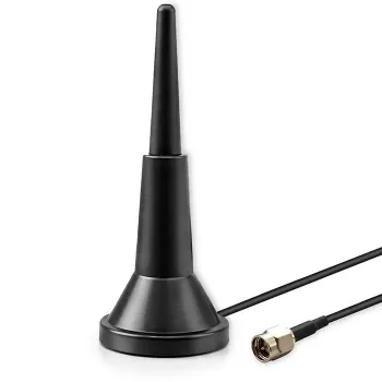 Externe 4G-LTE-Antenne QOLTEC 5 dBi 600–2700 MHz SMA-Anschluss mit 3 m Kabel