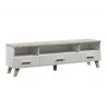 Cama RTV stand LOTTA 180cm Weiß + sonoma oak