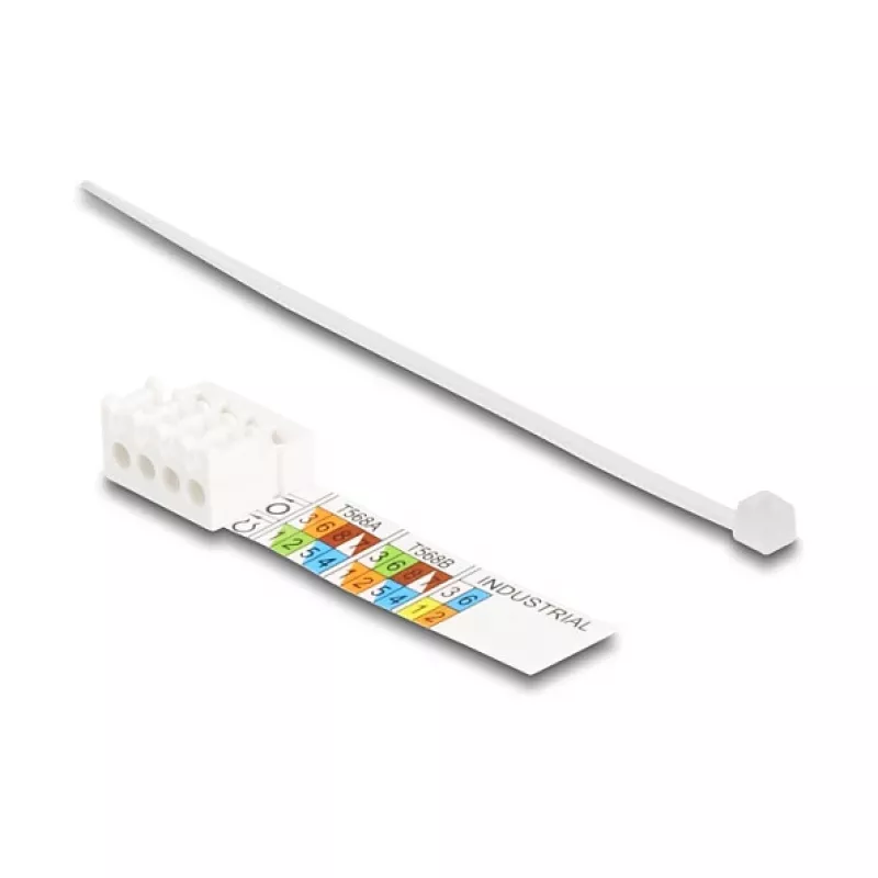 DeLOCK RJ45-Stecker feldkonfektionierbar Cat.6A werkzeugfrei silber Stecker