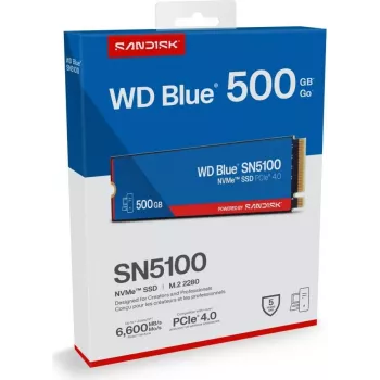 SanDisk 500GB WD Blau SN5100 NVME SSD - Flash-Memory - sortiert (WDBS4F5000ANC-WRSN)
