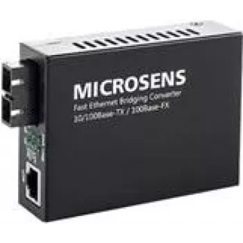 MICROSENS Fast Ethernet Bridging Konverter MS400210 - Medienkonverter - 100Mb LAN - 10Base-T, 100Base-FX, 100Base-TX - RJ-45 / SC Multimode - bis 2 km - 1310 nm (MS400210)