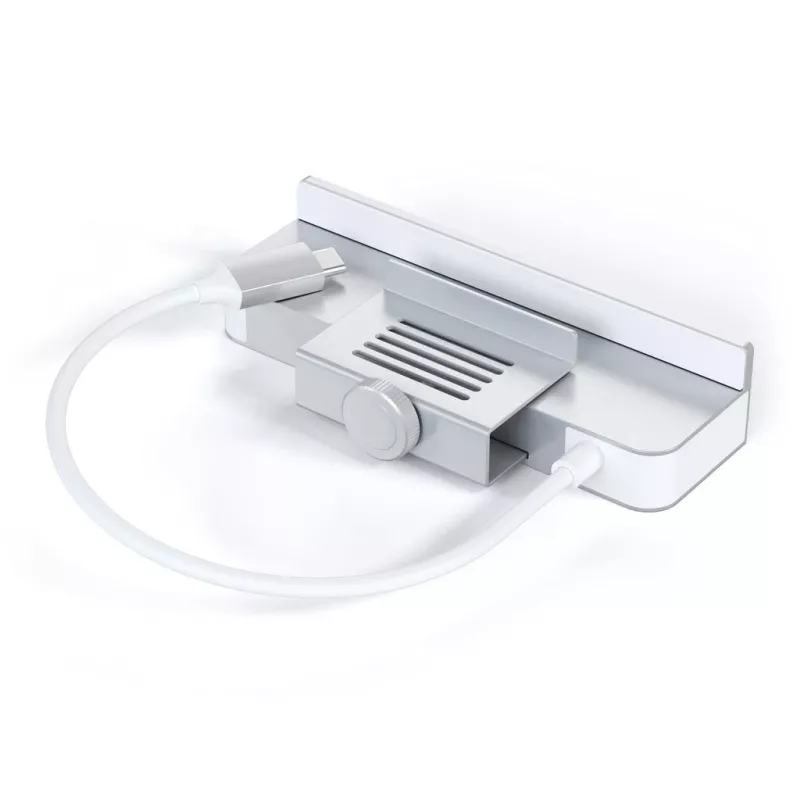 Laptop-Dock / Port-Replikator Satechi ST-UCICHS USB 3.2 Gen 1 Type-C, USB-A-Anschlüsse, SD/MicroSD, Silber