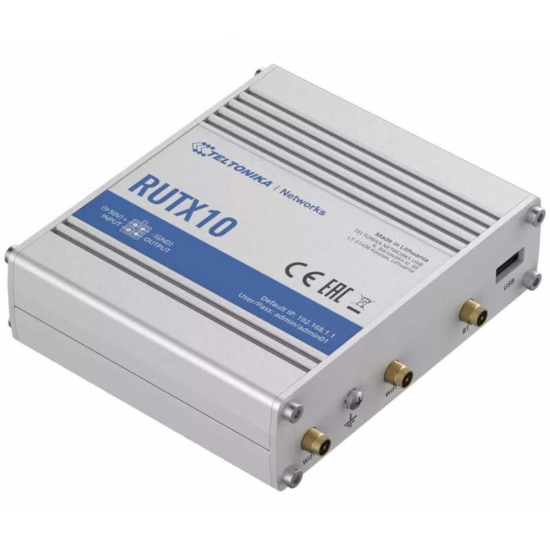 Teltonika RUTX10 Wireless Router Gigabit Ethernet Dual-Band (2,4 GHz / 5 GHz) Weiß