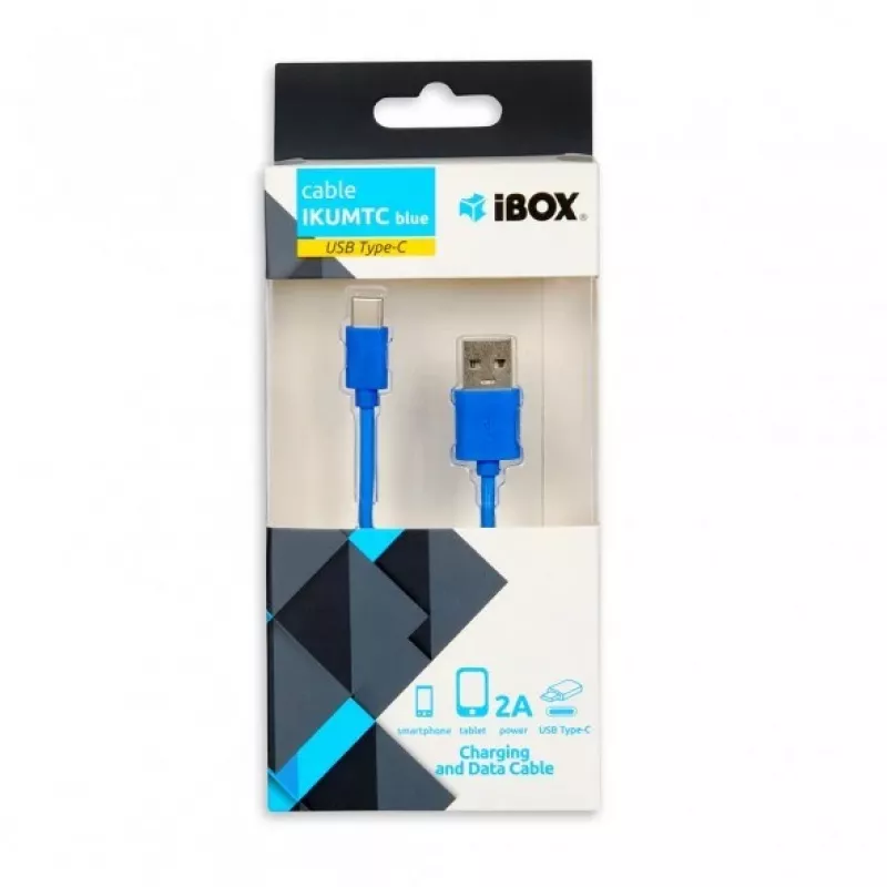 IBOX USB A auf USB C Kabel IKUMTCB — 1 m, USB 2.0, blau