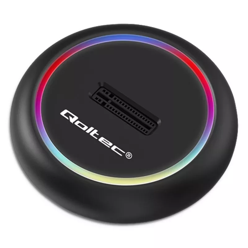 M.2 SSD-Dockingstation QOLTEC 52275 für SATA- und NVMe-Laufwerke, USB-Anschluss