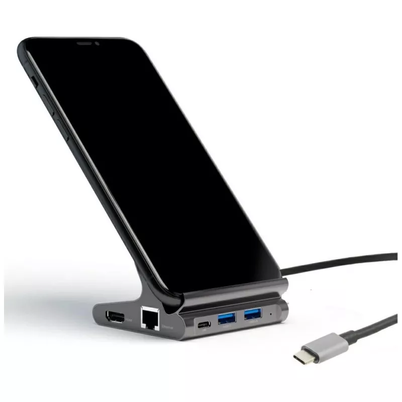Haltevorrichtung für Tablet/Smartphone 7in1 Dex HDMI/RJ45