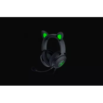 Razer Kraken V2 Pro Kitty Edition – Kabelgebundenes Over-Ear-Gaming-Headset, Schwarz