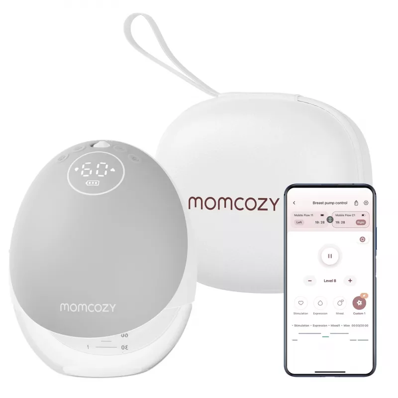 Milchpumpe Momcozy M9 single grau