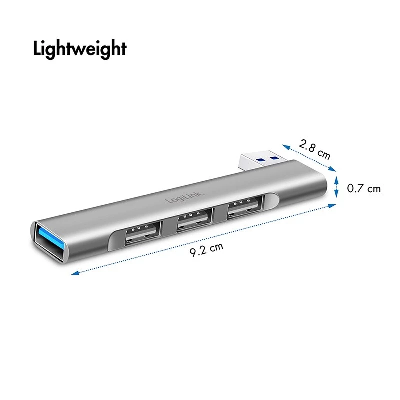 LogiLink USB 3.2 Gen1 Hub 4-Port USB-A 1x USB3.0 AF 3x USB2.0 AF UA0436