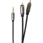 shiverpeaks PRO Series II Audio-Adapterkabel, 3,5-mm-Klinkenstecker auf 2 x Cinch-Stecker (RCA), Stereo, 2,5 m (BS20-32255)