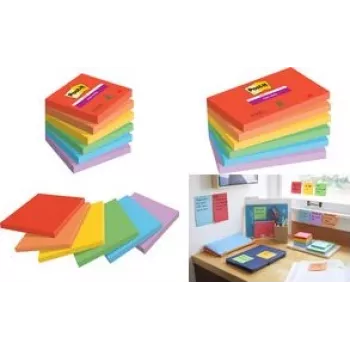 Haftnotiz Super Sticky 655-6SS-PLAY 127x76mm sortiert 6 Stk. (655-6SS-PLAY)