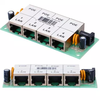 PoE-Injektor Extralink 4-Port 4x 100 Mb/s RJ45, Fast Ethernet, 48 V, ohne Gehäuse