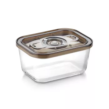 Caso Glas-Vakuumbehälter mit Kunststoffdeckel | VacuBoxx Eco M | Transparent
