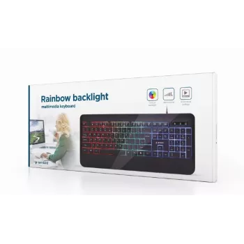 TASTATUR MULTIMEDIA USB ENG/SCHWARZ KB-UML-03 GEMBIRD