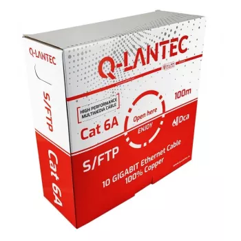 Q-LANTEC S/FTP Cat.6A Netzwerkkabel, Twisted Pair, LSOH