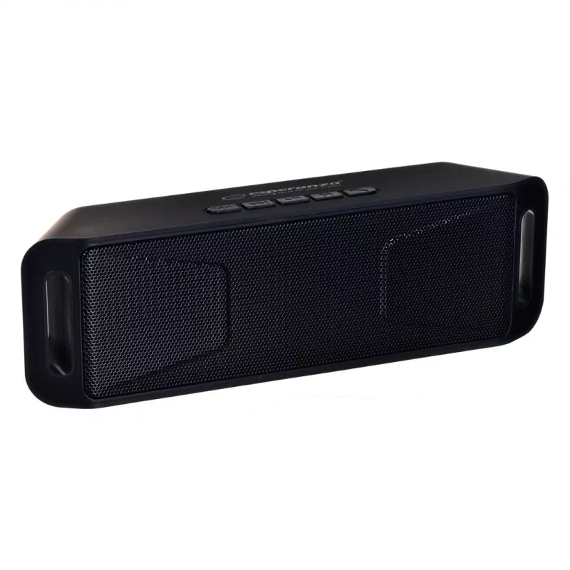 Stereo-Tragbarer Lautsprecher ESPERANZA FOLK Schwarz — 6 W RMS, Bluetooth, MicroSD, LiPo-Akku